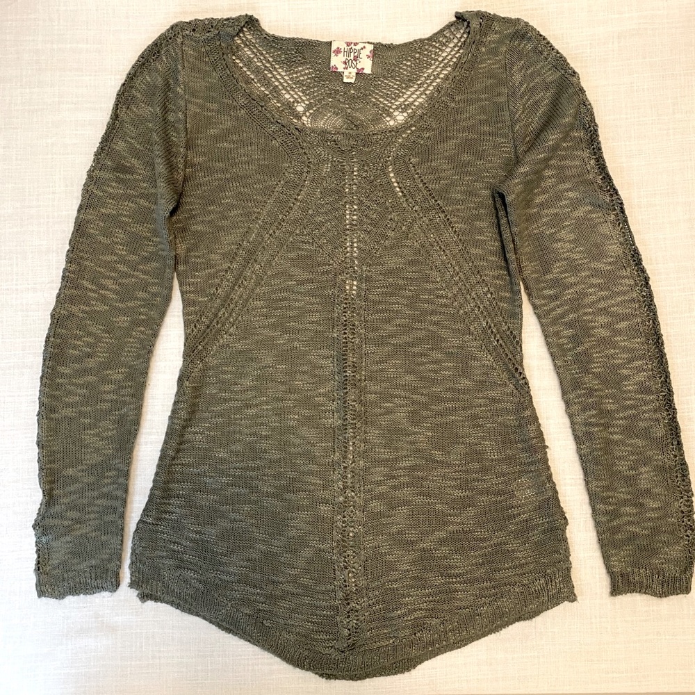 Women’s Hippie Rose Brand sage green sweater